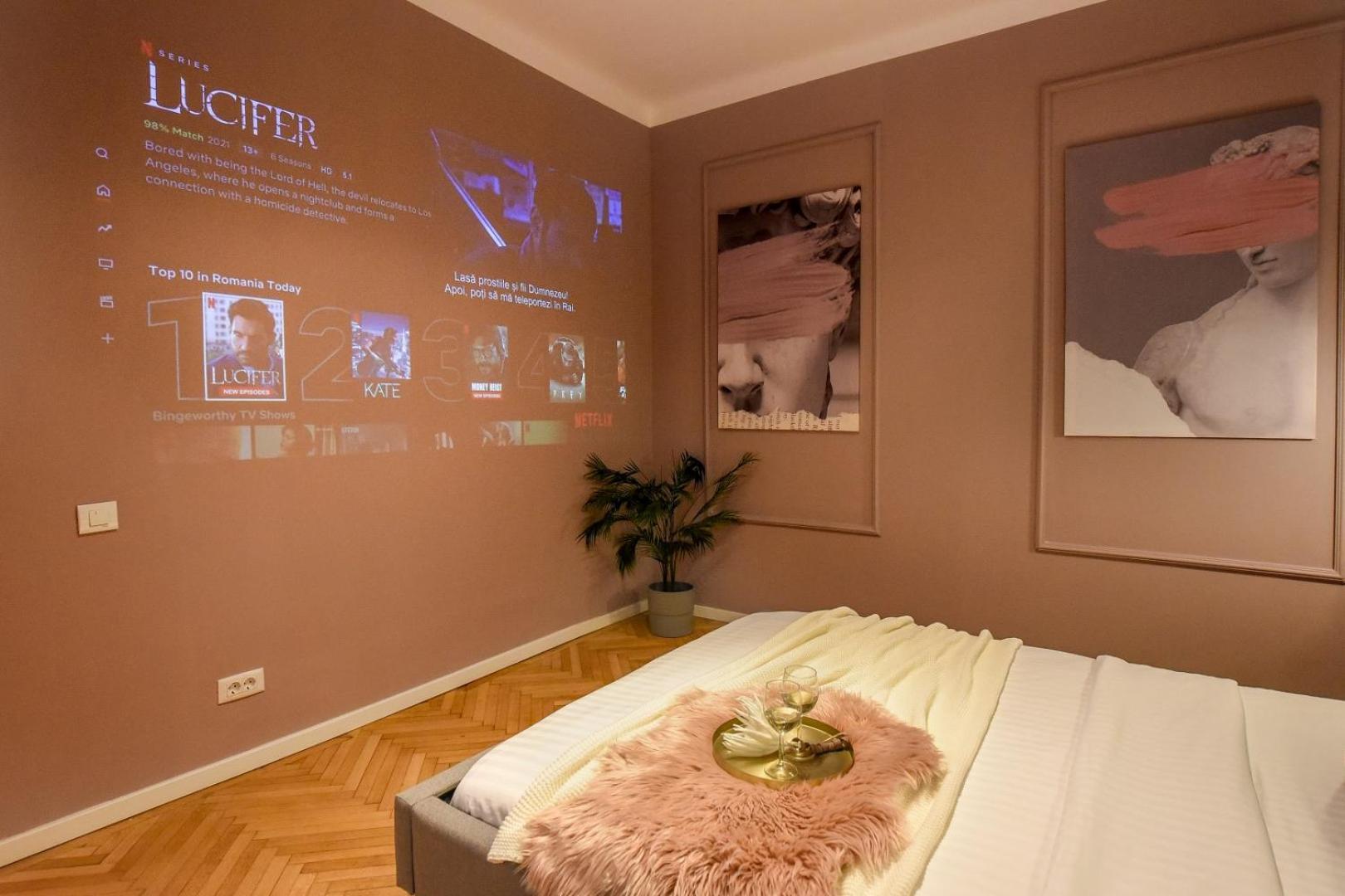 בוקרשט Modern Stay - Central Studios With Wall Projector Near Radisson חדר תמונה